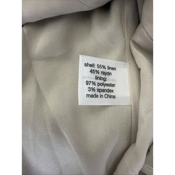 NWT‎ Lane Bryant Isabel Toledo Linen Blend Dress 18 Taupe Sleeveless Holiday - Picture 7 of 14